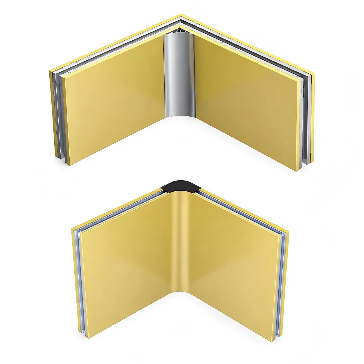 Cleanroom curved panel